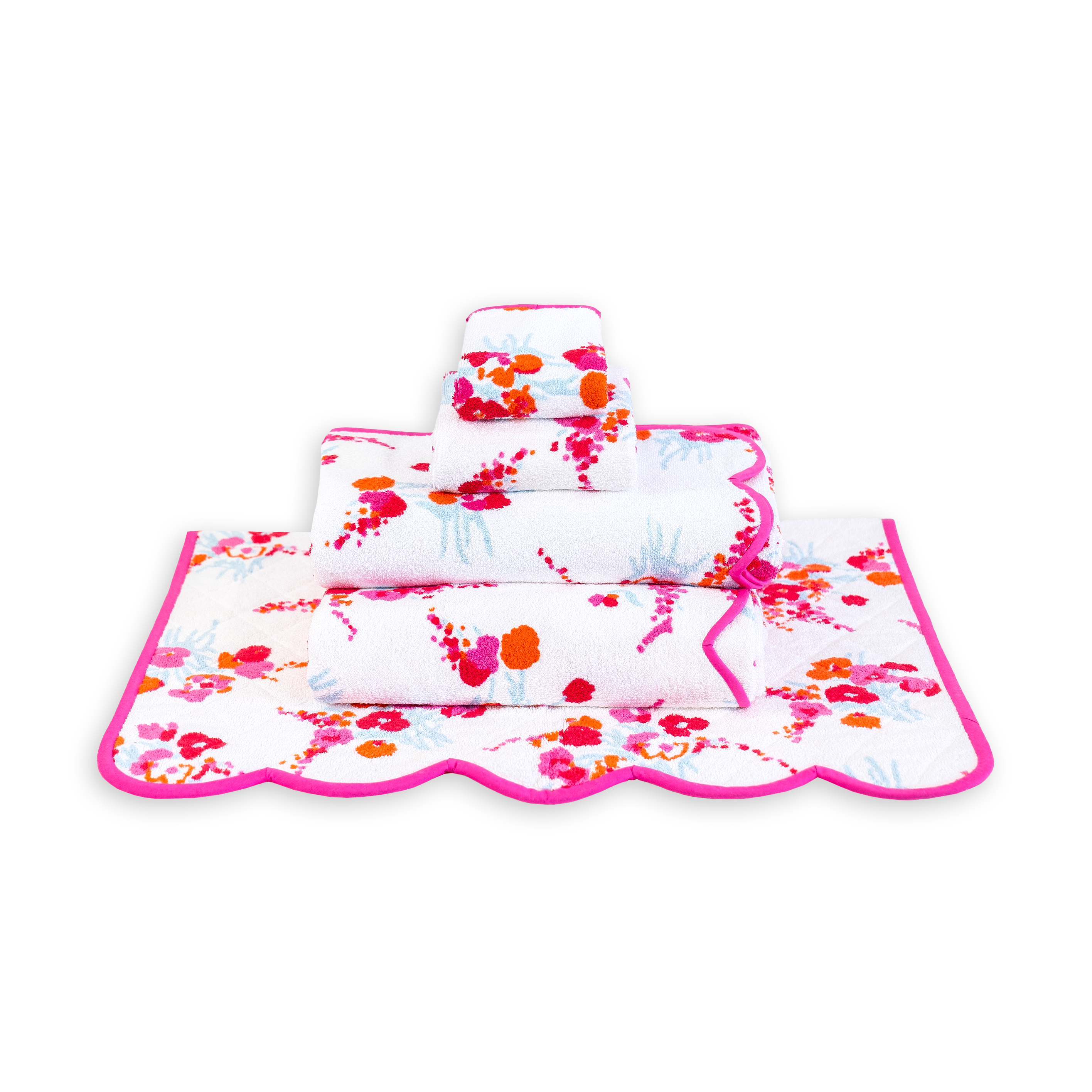 Demoiselles Orange/Pink Towels