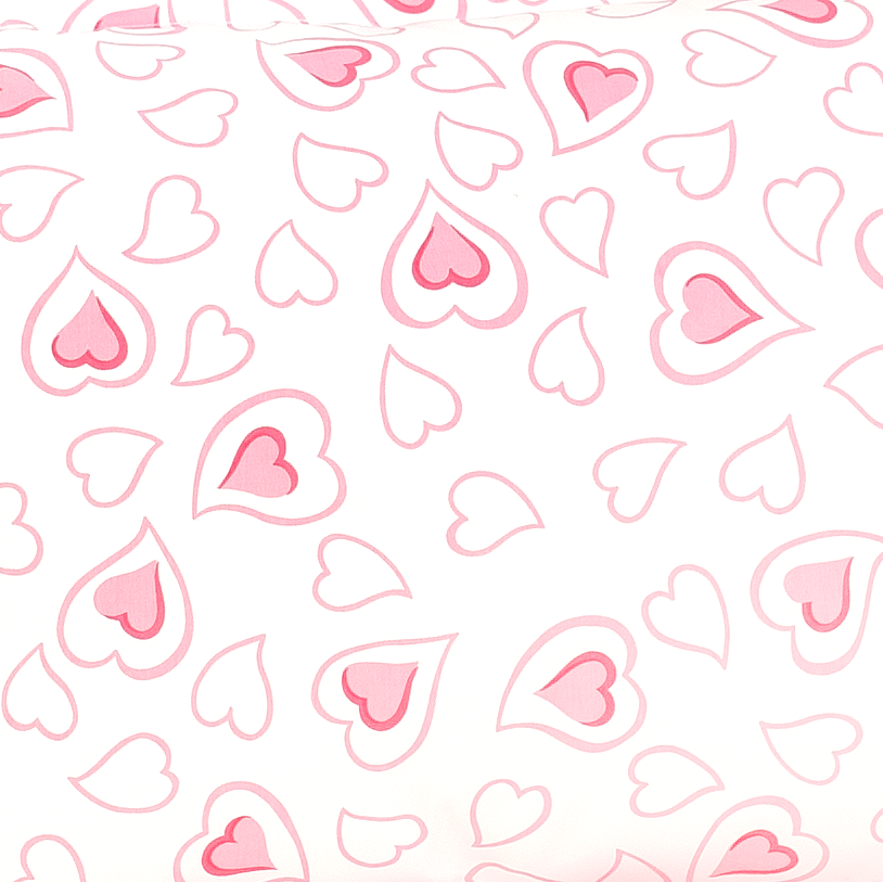 pink double hearts pattern close up