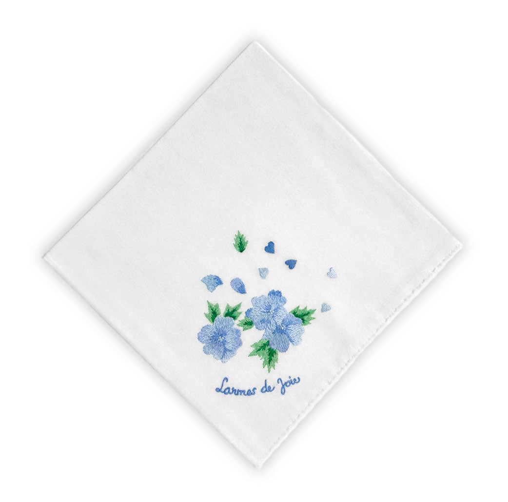 Embroidered Larmes de Joie Handkerchief