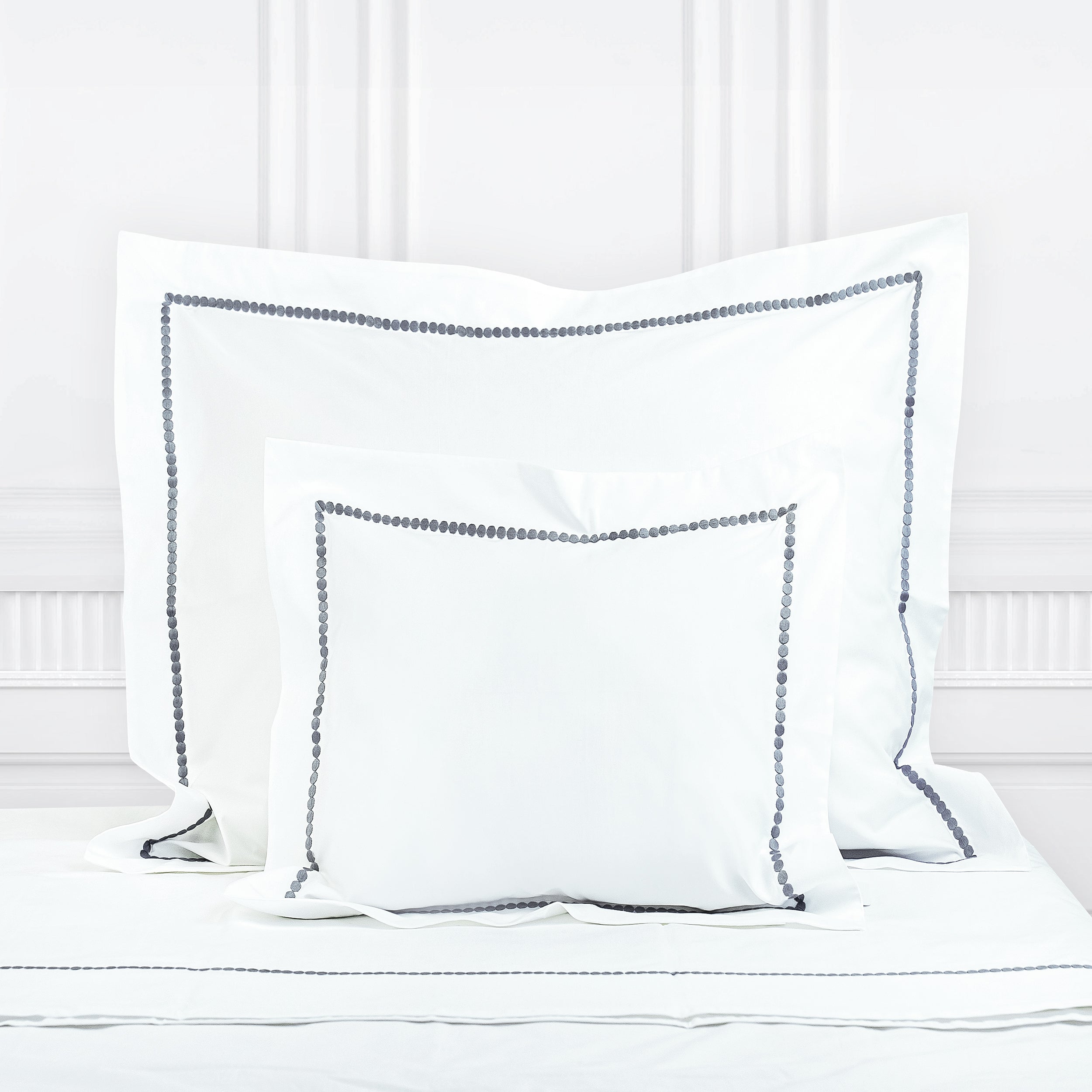 Etcetera Grey Emb. Bed Linens