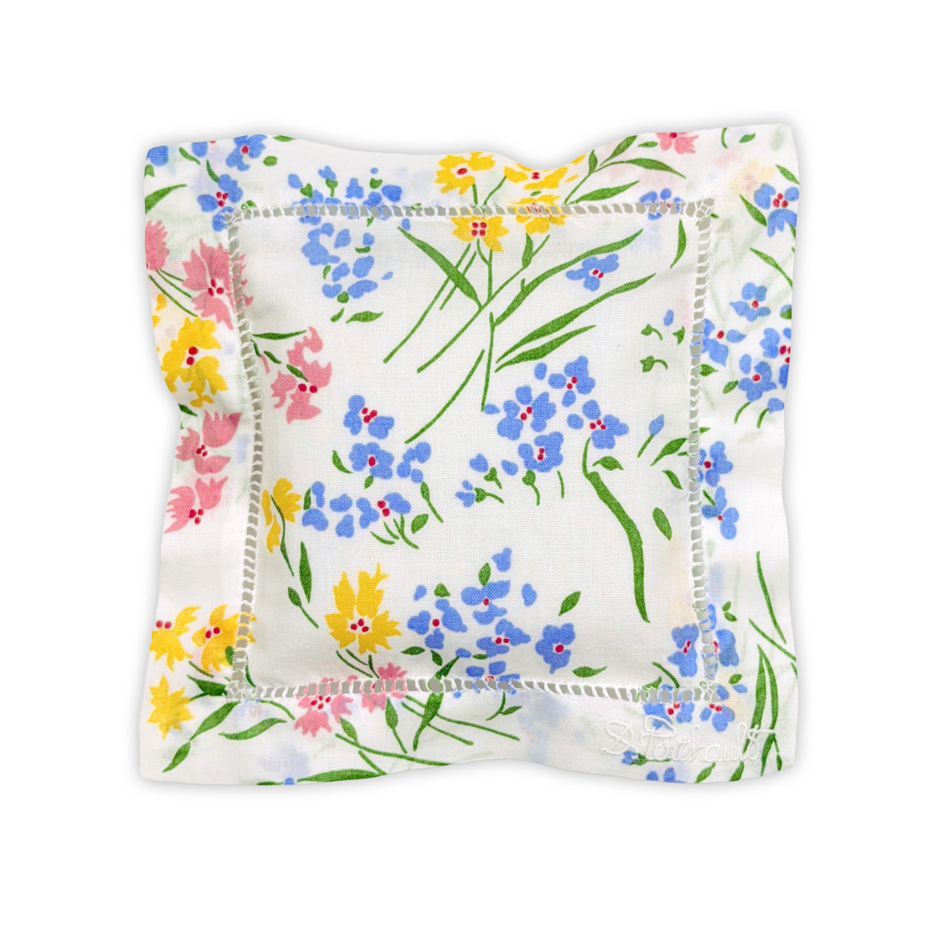 Fleurs des Champs 粉红色嵌入物。方形香袋