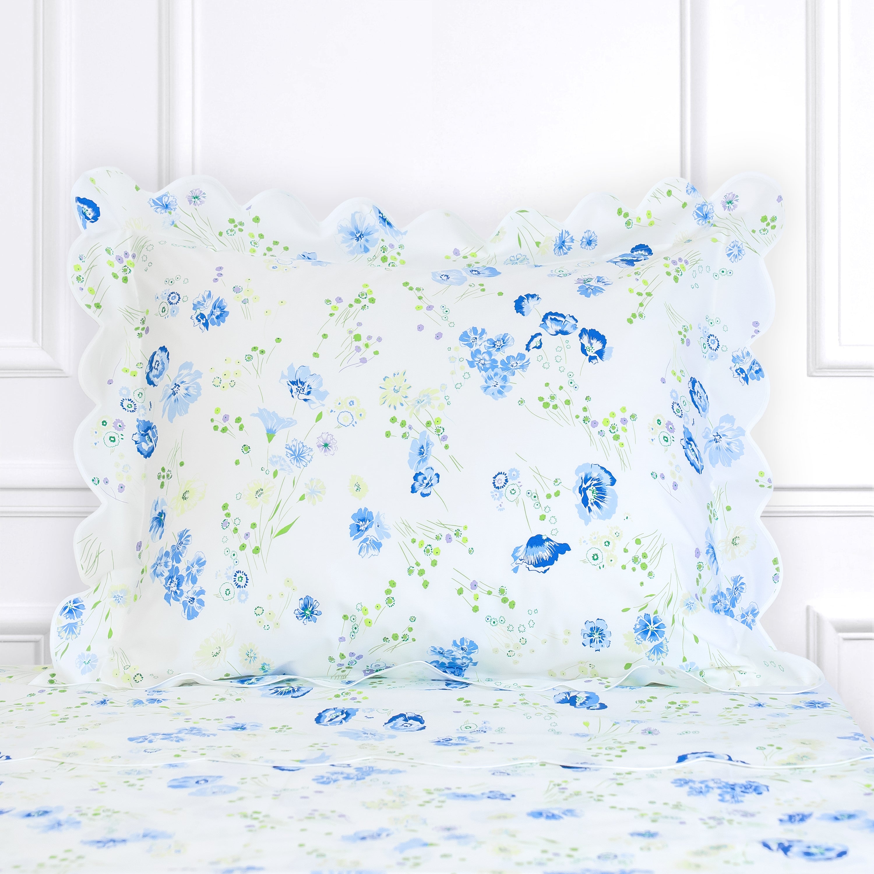 Fleurs d'Avril Blue/Green Bed Linens