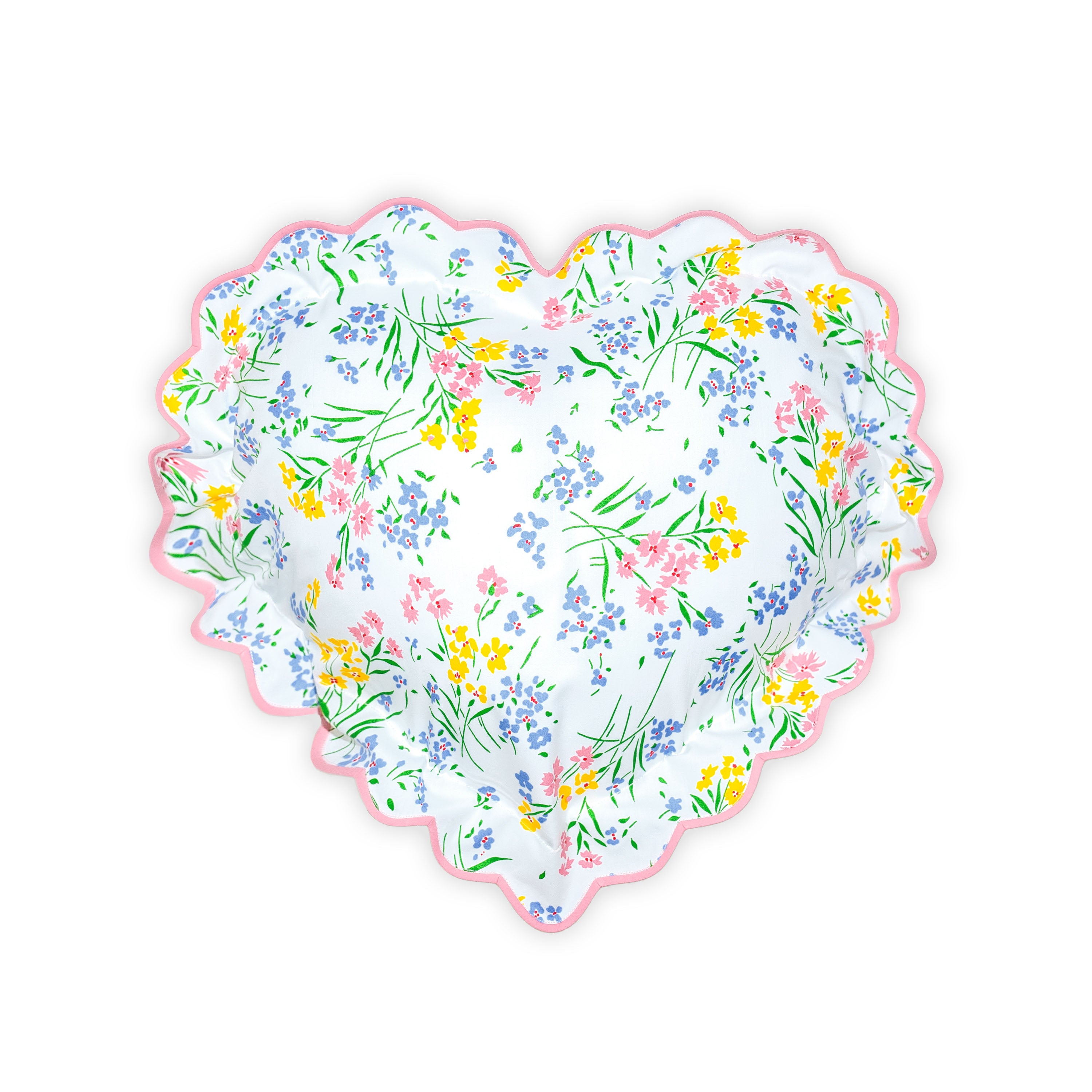 Fleurs des Champs Pink Heart-Shaped Shams