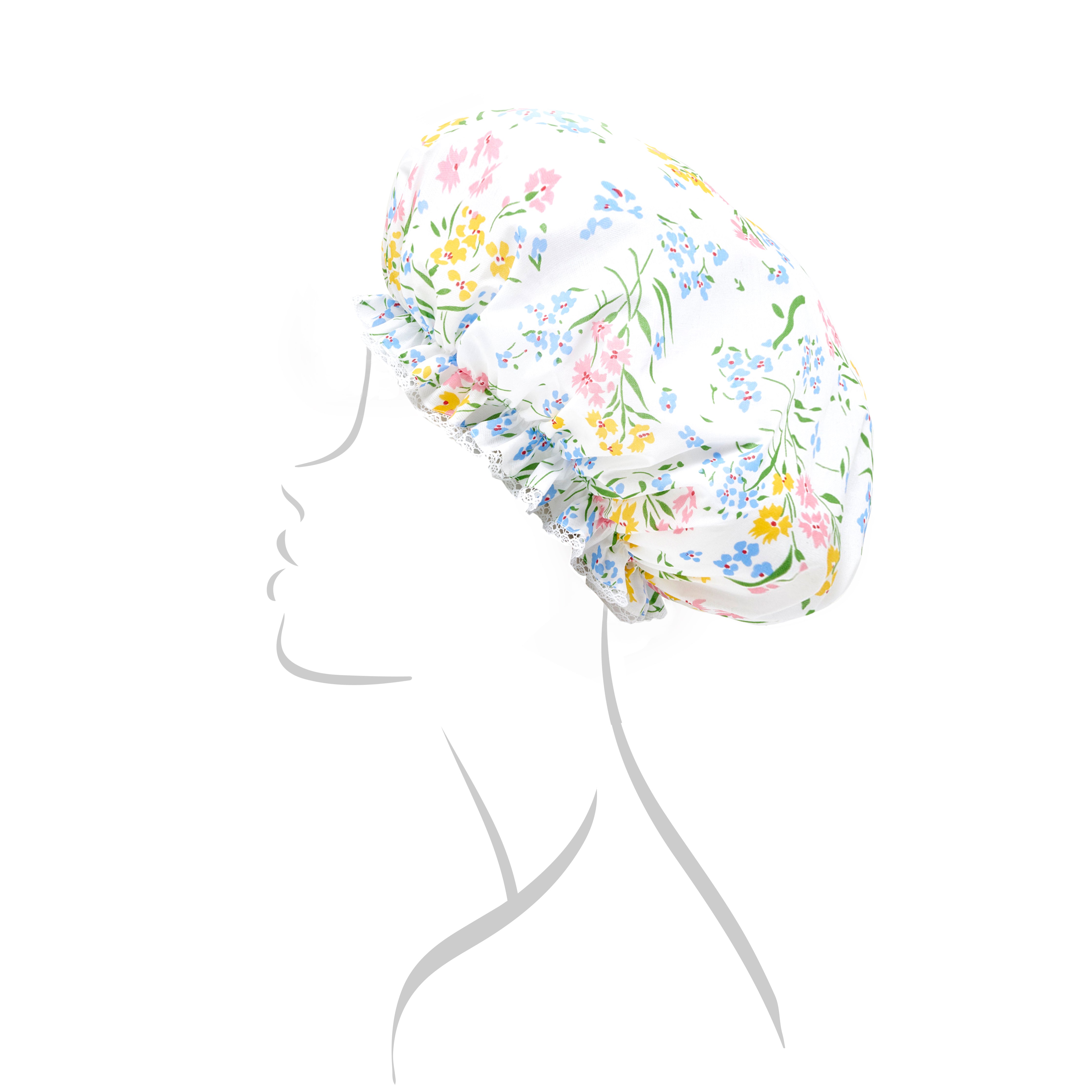Fleurs des Champs 粉色浴帽