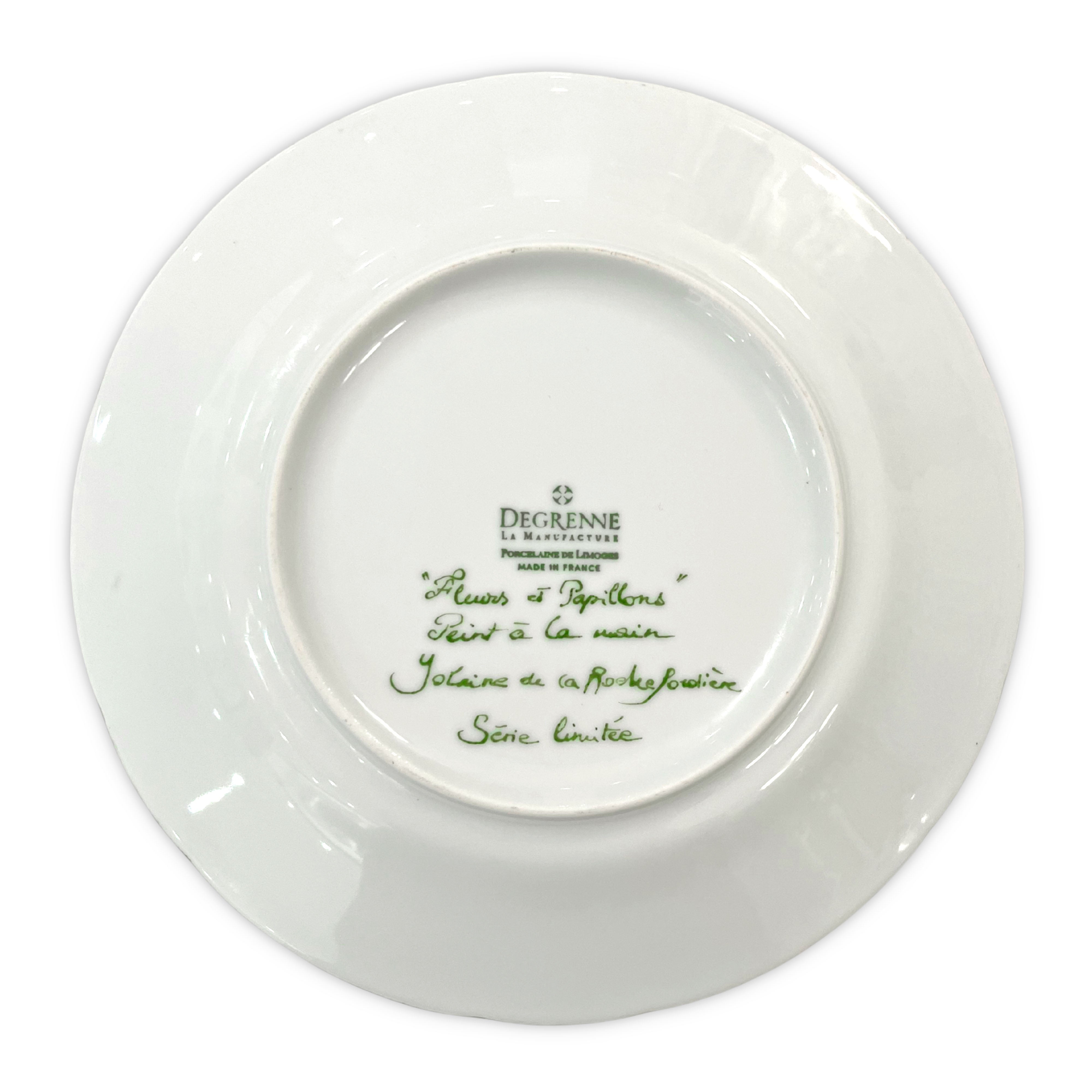 Fleurs et Papillons Dessert Plates