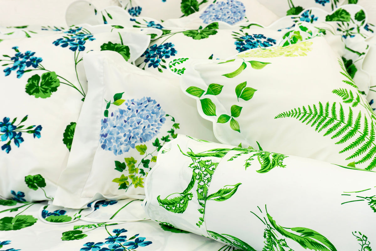 Géraniums Turquoise Bed Linens