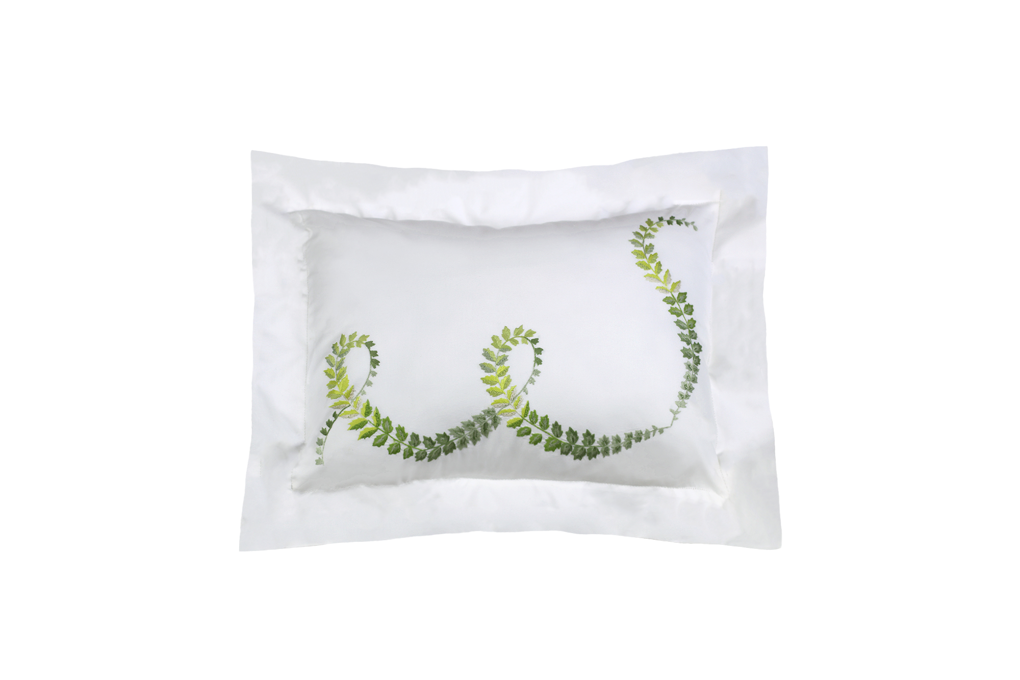 Guirlande de Lierre Green Emb. Bed Linens