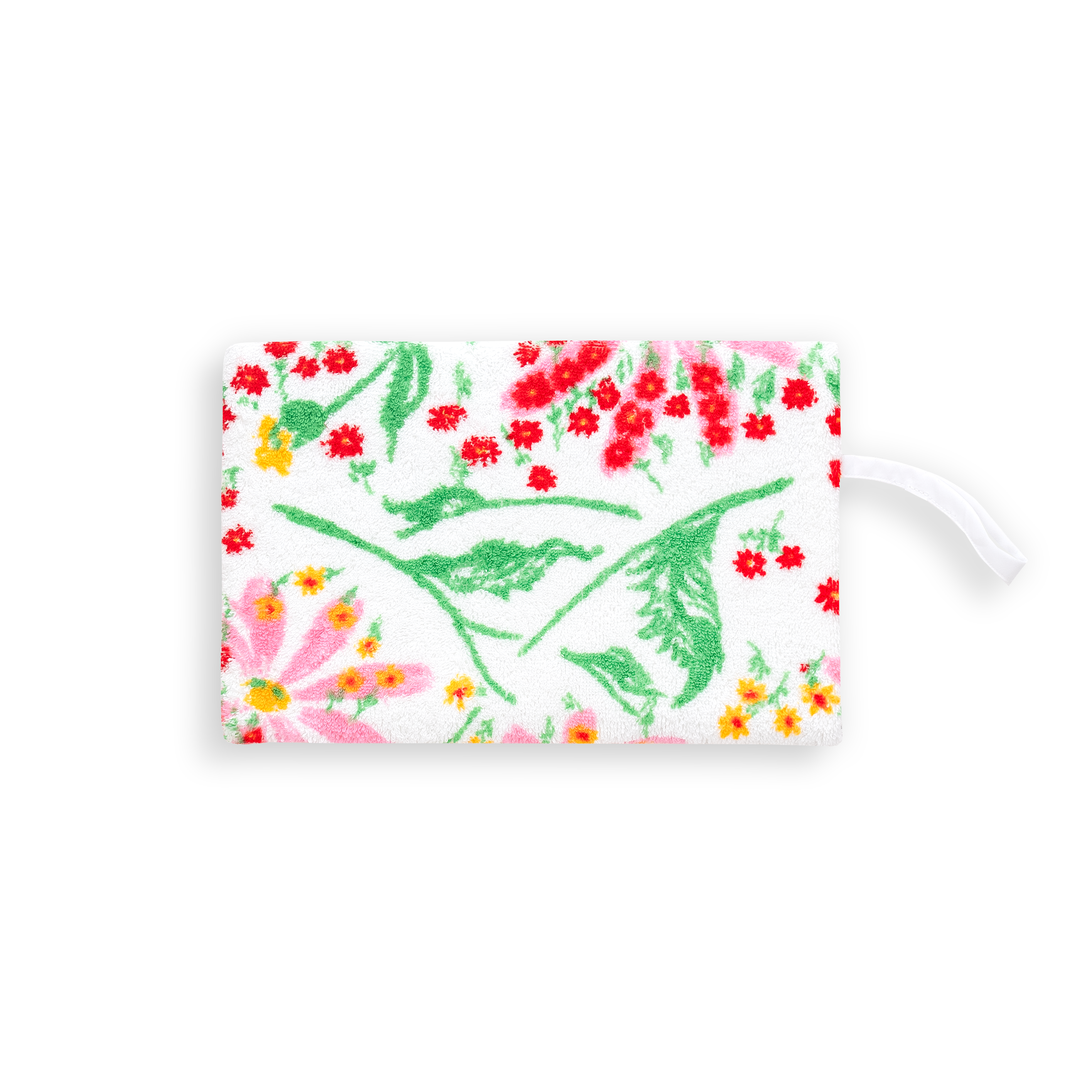 Marguerites Pink/Green Terry Zip Case