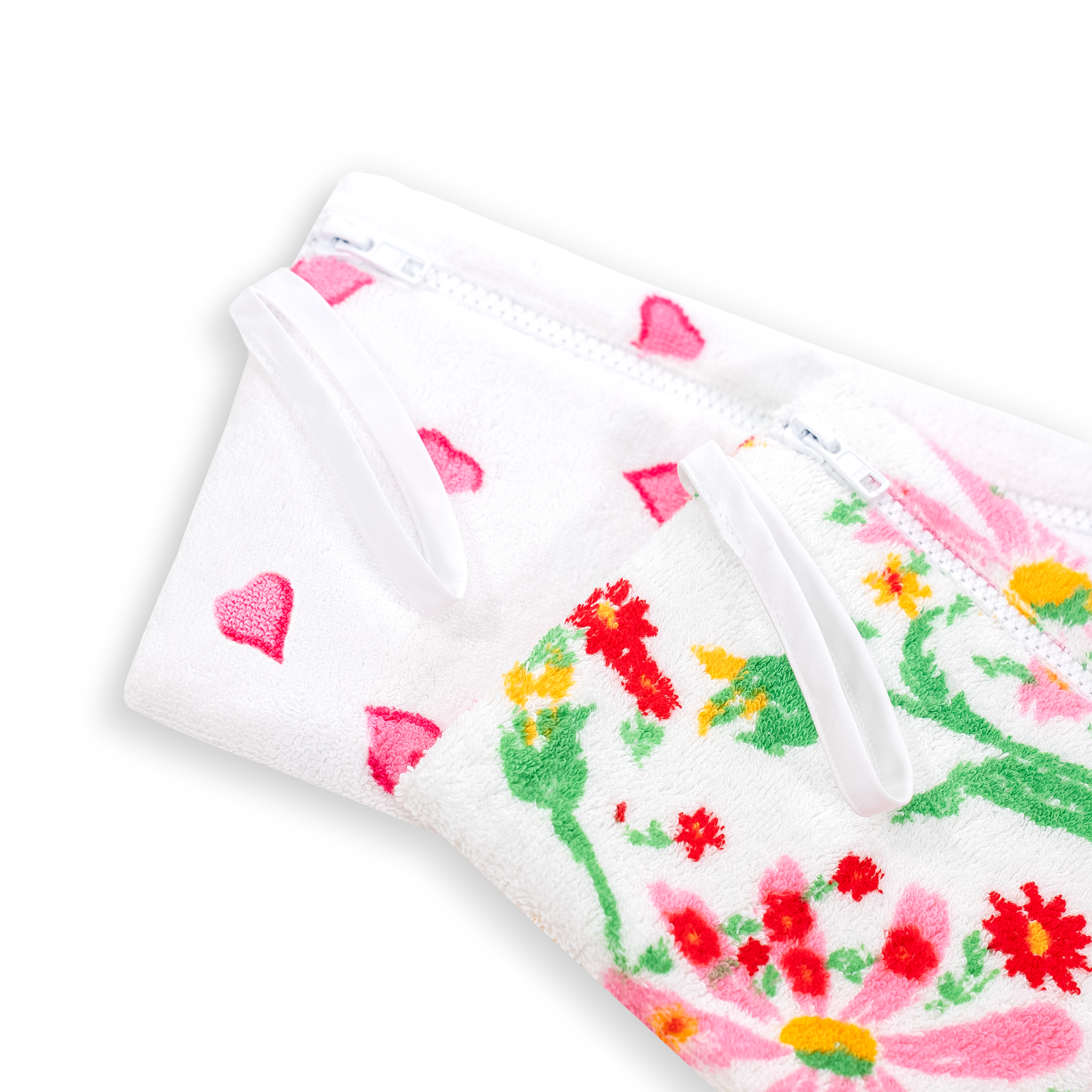 Coeurs Pink Terry Zip Case