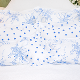 Jeté de Fleurs Blue Bed Linens