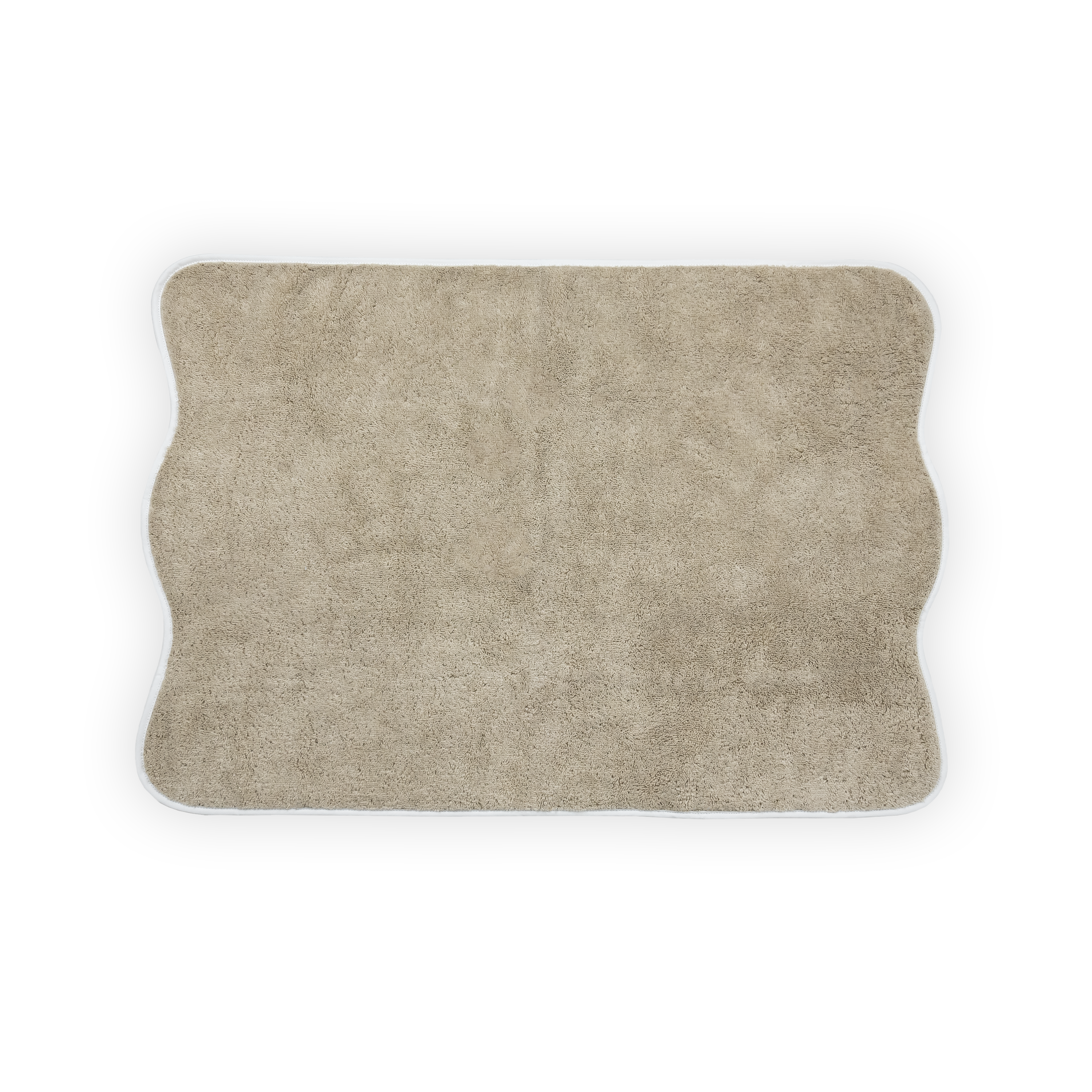 Solid #20 Pebble with Wavy White Towels