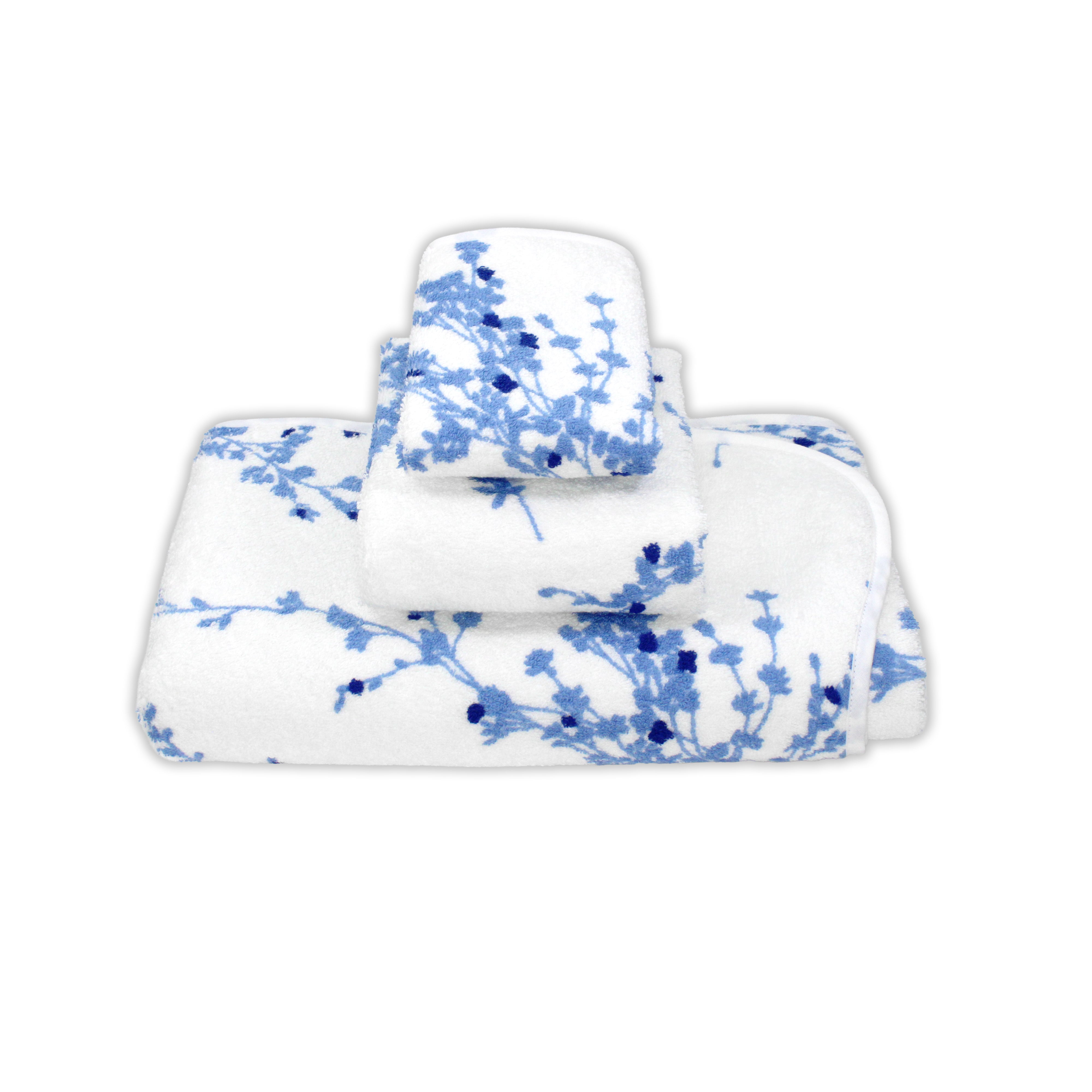 Jeté de Fleurs Blue Towels