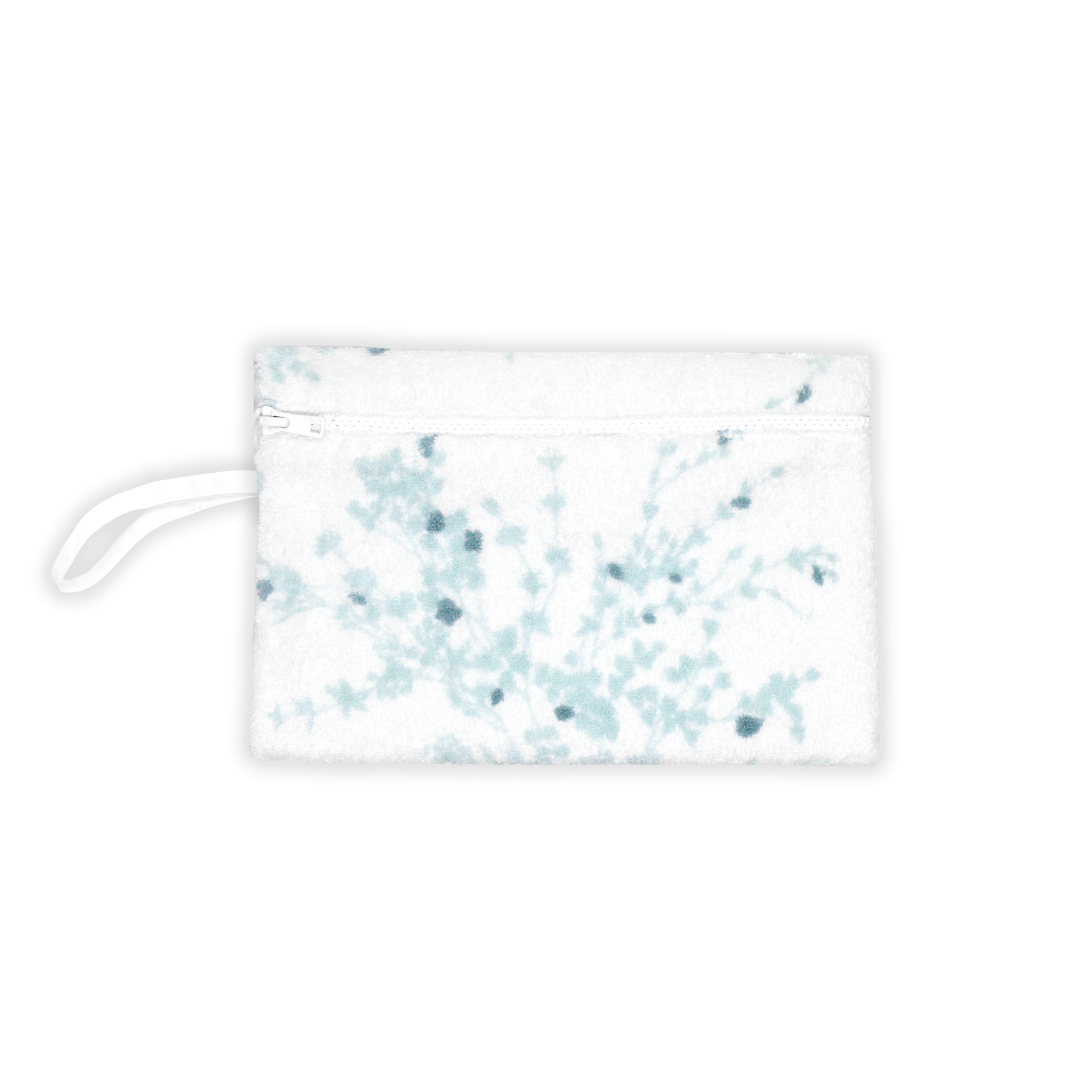 Jeté de Fleurs DP Blue Terry Zip Case