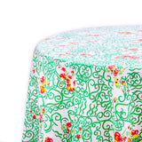 Fer Forgé Fleuri Green/Red Printed Tablecloths