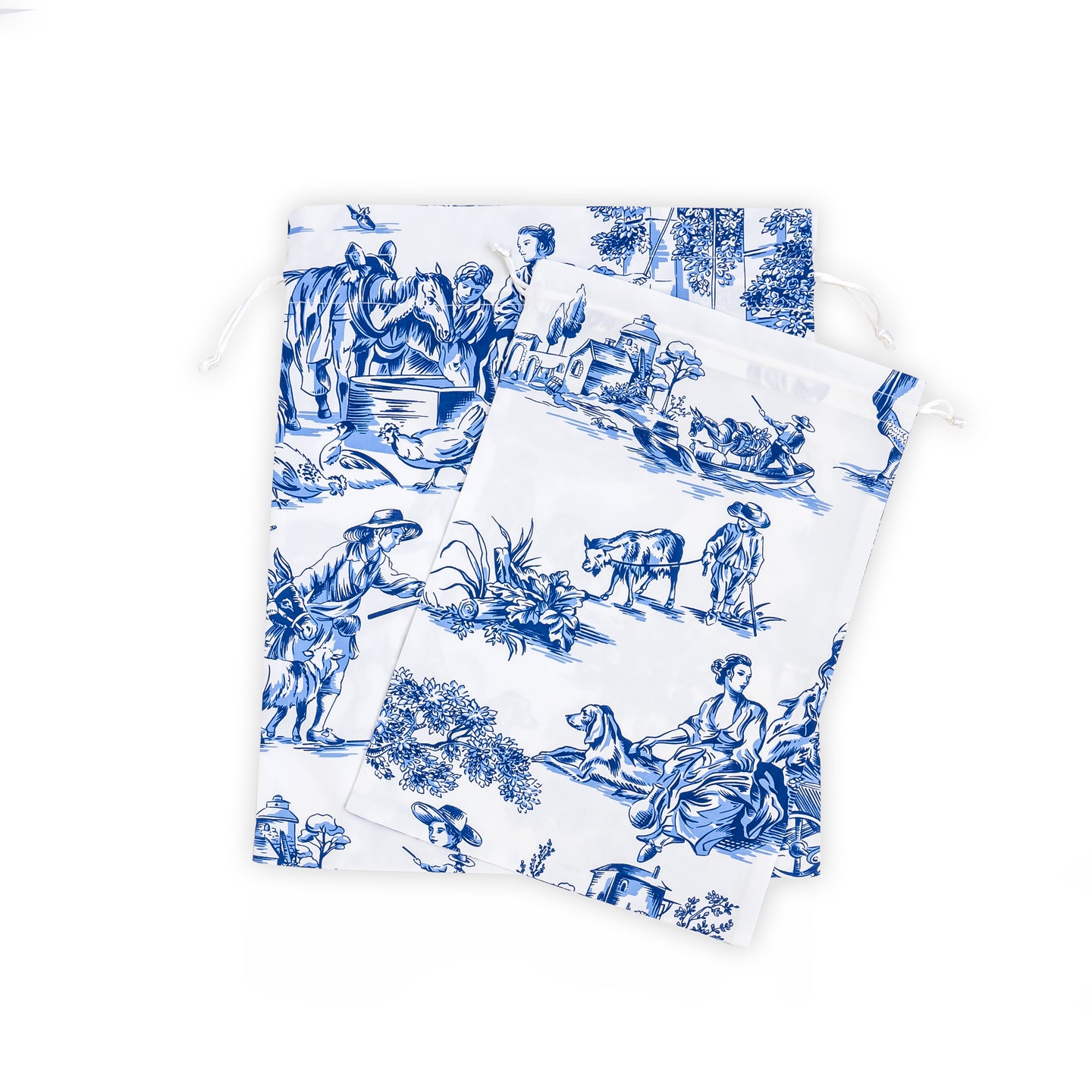 Pastorale Blue Printed Lingerie Bags