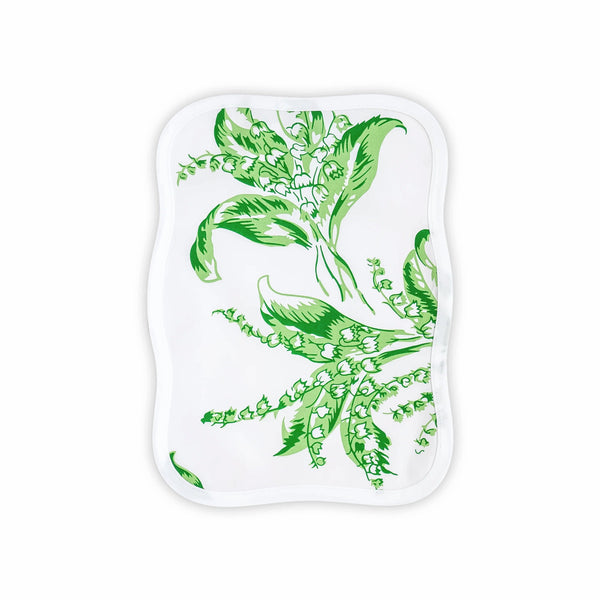 Muguet Green Printed Cocktail Napkins