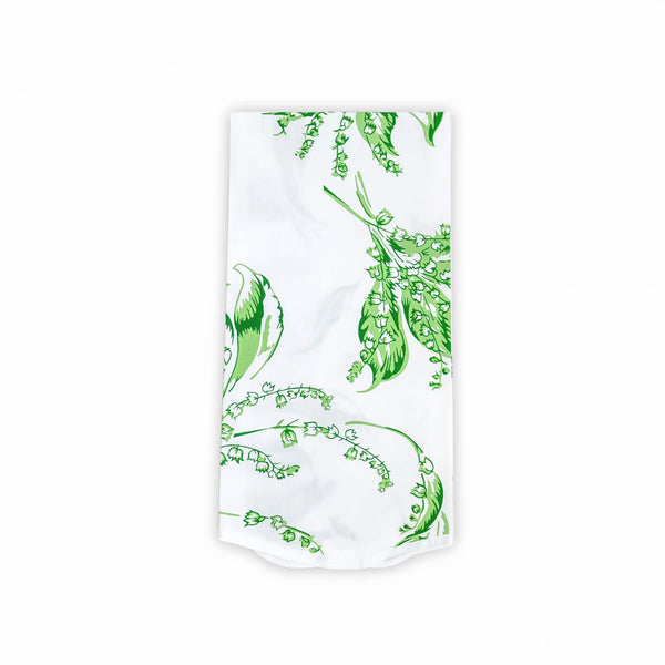 Muguet Green Printed Guest Towel