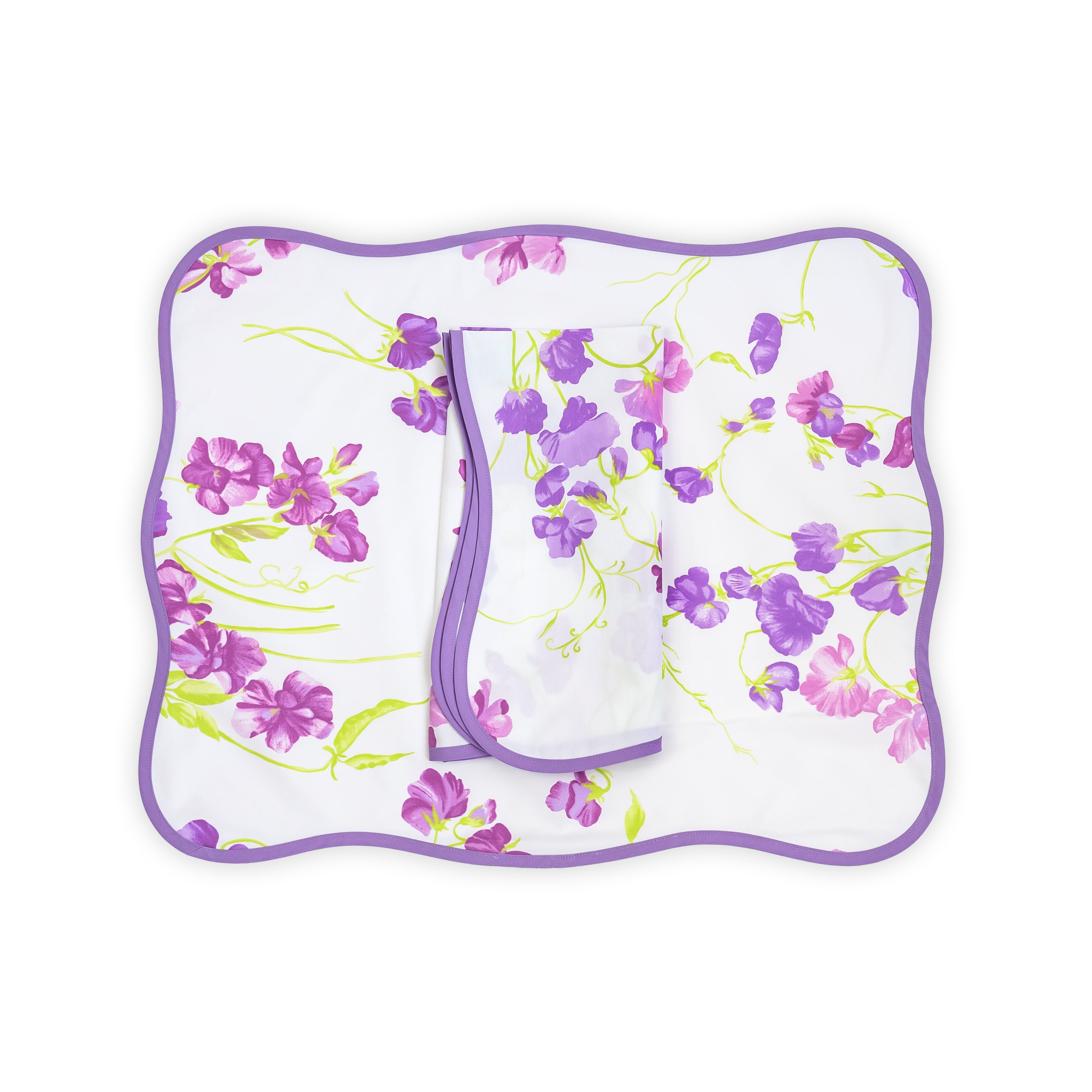 Pois de Senteur Lavender Printed Placemat/Napkin Set