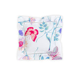 Fleurs et Papillons Turquoise Emb. Square Sachet