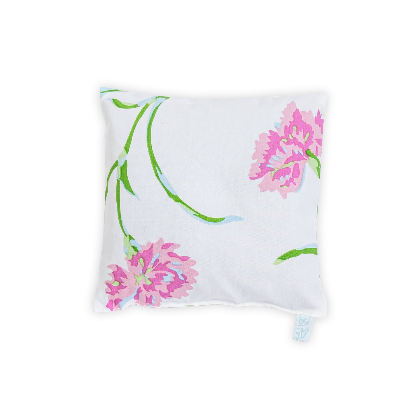 Carnations Pink/Green/Blue Printed Square Sachet