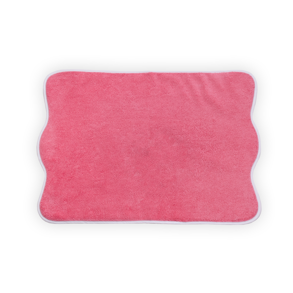 Solid #9206 Pink / Wavy White Towels