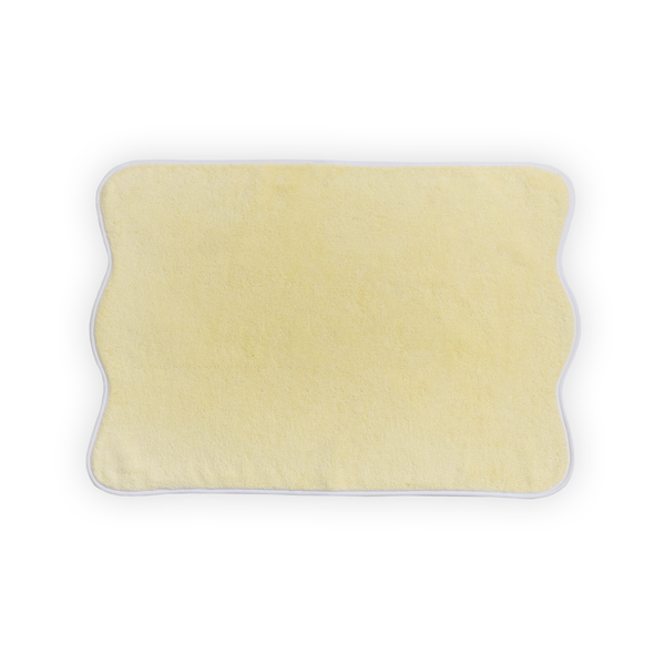 Solid #9312 Yellow / Wavy White Towels