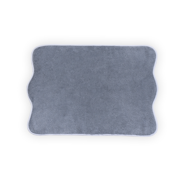 Solid #935 Grey / Wavy White Towels