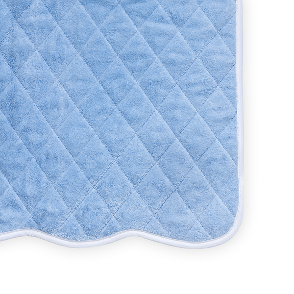 Solid #9508 Blue / Wavy White Towels