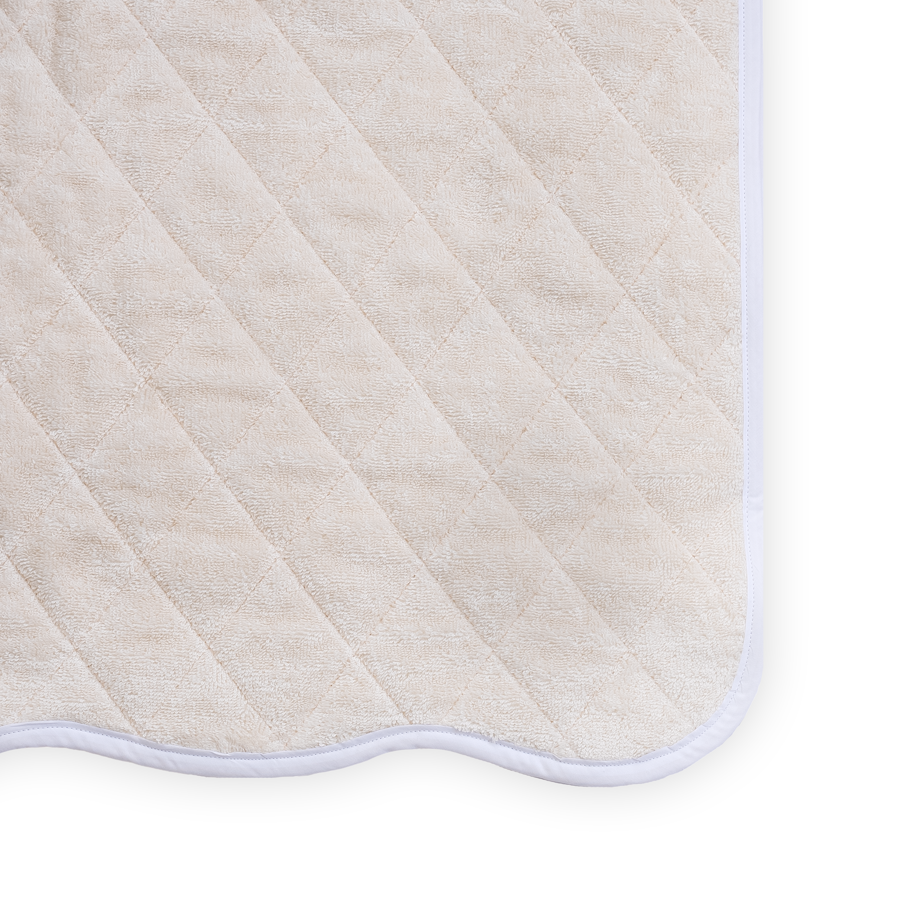 Solid #9626 Ivory/White Bathmats