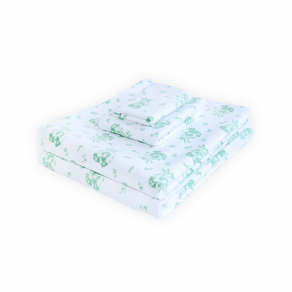 Pensées Soft Green Towels