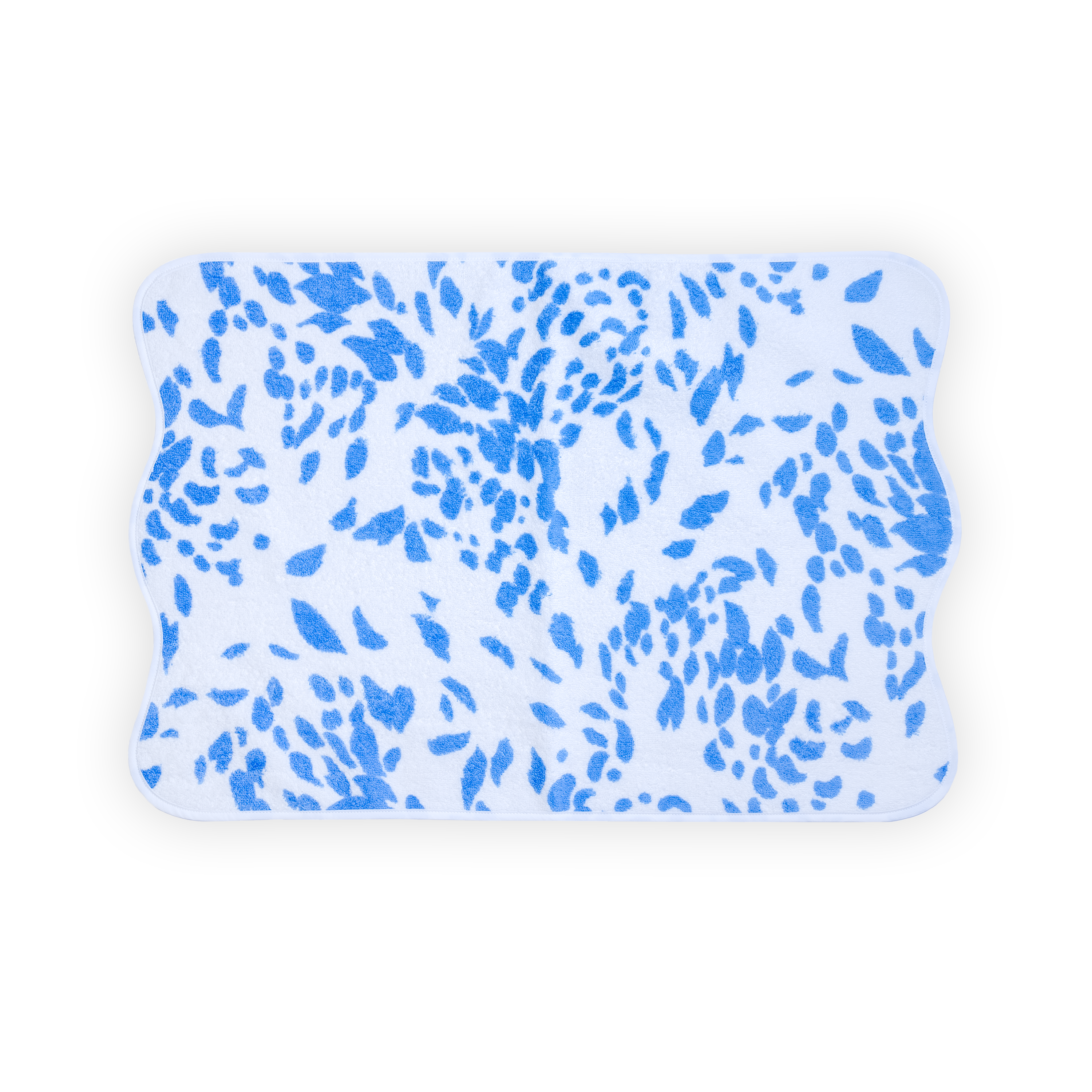 Alizée Blue / Wavy White Towels
