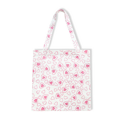 トートバッグ RONRON HEART PATTERN MESH TOTE BAG PINK RR24ABG3590PK Double Coeurs Pink Tote Bag – D Porthault