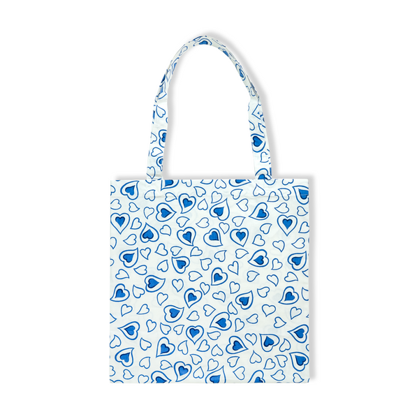 Double Coeurs Blue Tote Bag
