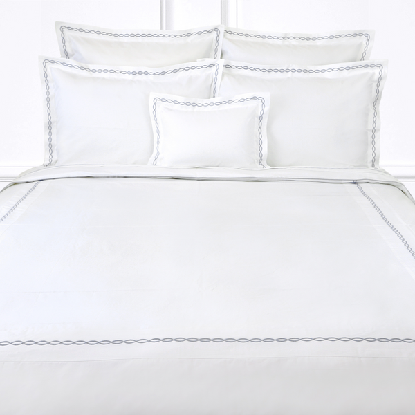 Lacet Medium Grey Emb. Bed Linens
