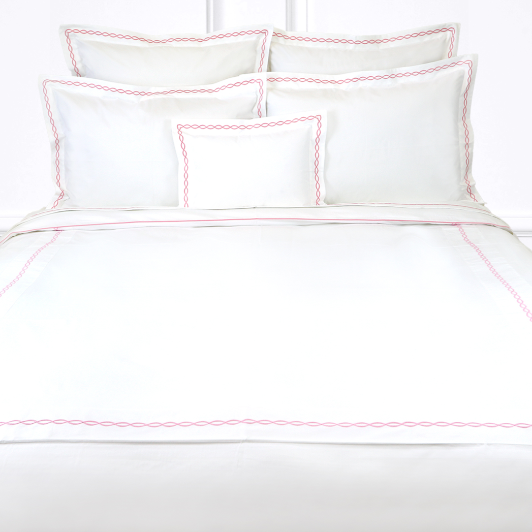 Lacet 206 Pink Emb. Bed Linens