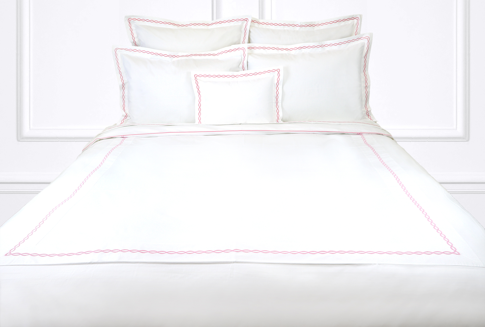Lacet 206 Pink Emb. Bed Linens