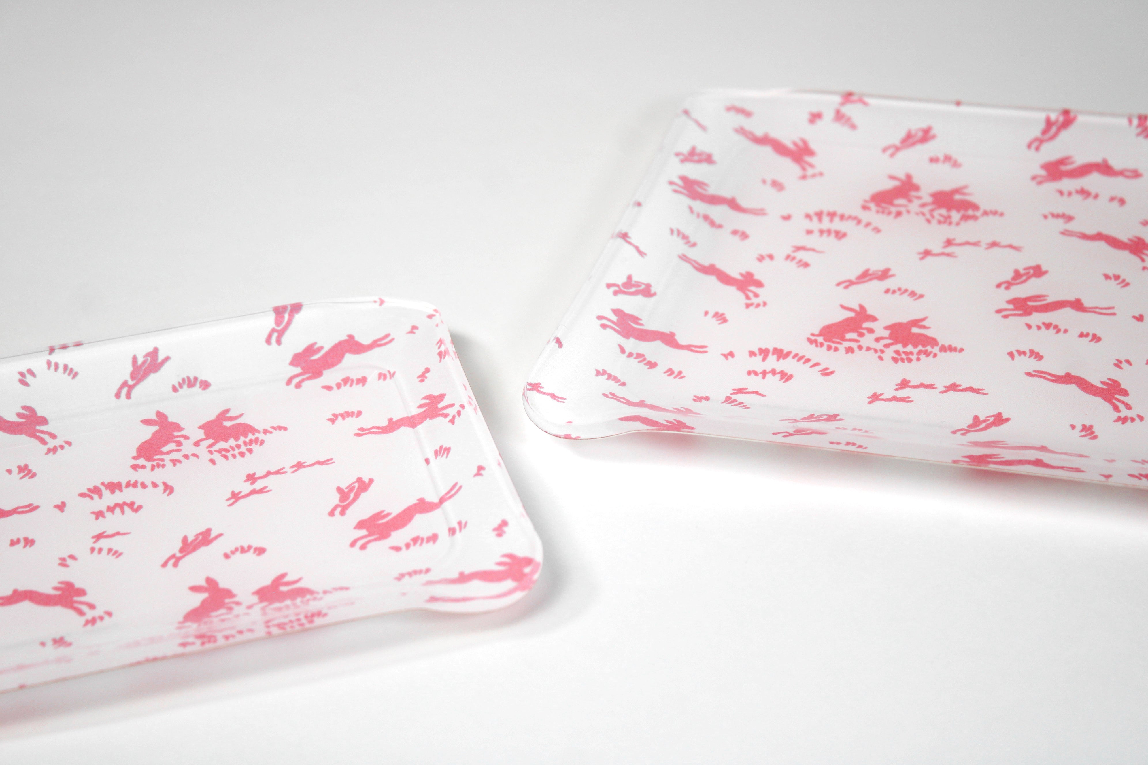 Lapins Pink Laminated Trays