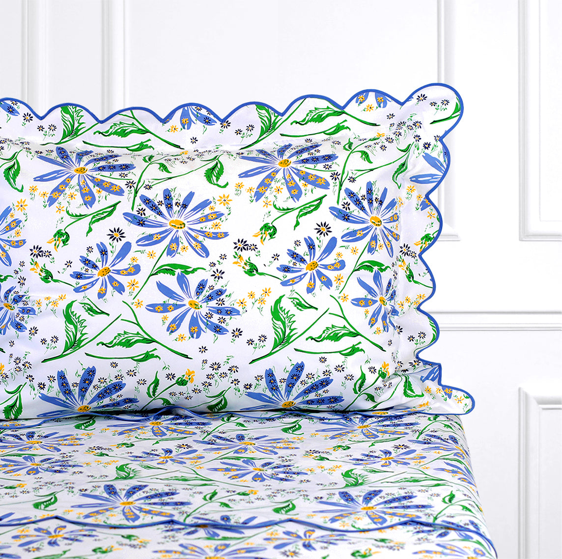 Marguerites Blue/Green Bed Linens