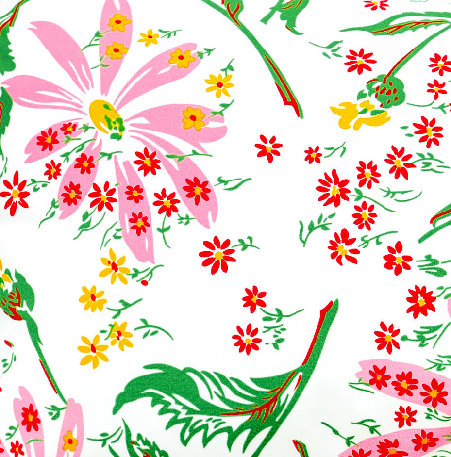 Marguerites Pink/Green Printed Tablecloths