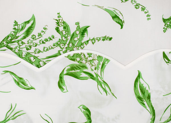 Muguet Green / Scallop White Bed Linens