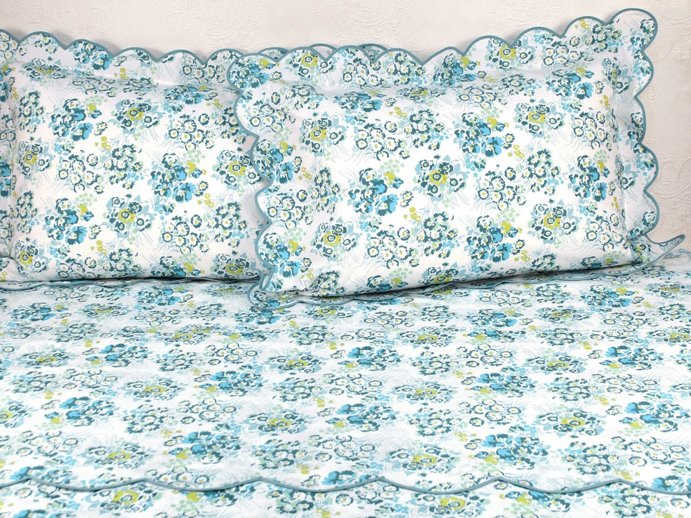 New York Mille Fleurs Blue/Green Bed Linens