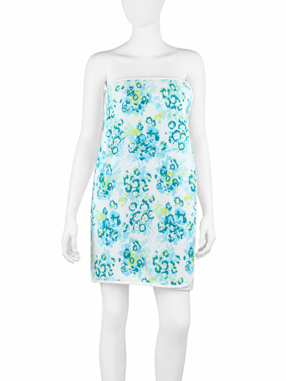New York Mille Fleurs Blue/Green Terry Wrap