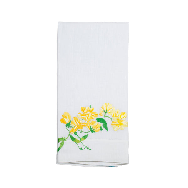 Pois de Senteur Yellow Emb. Guest Towels