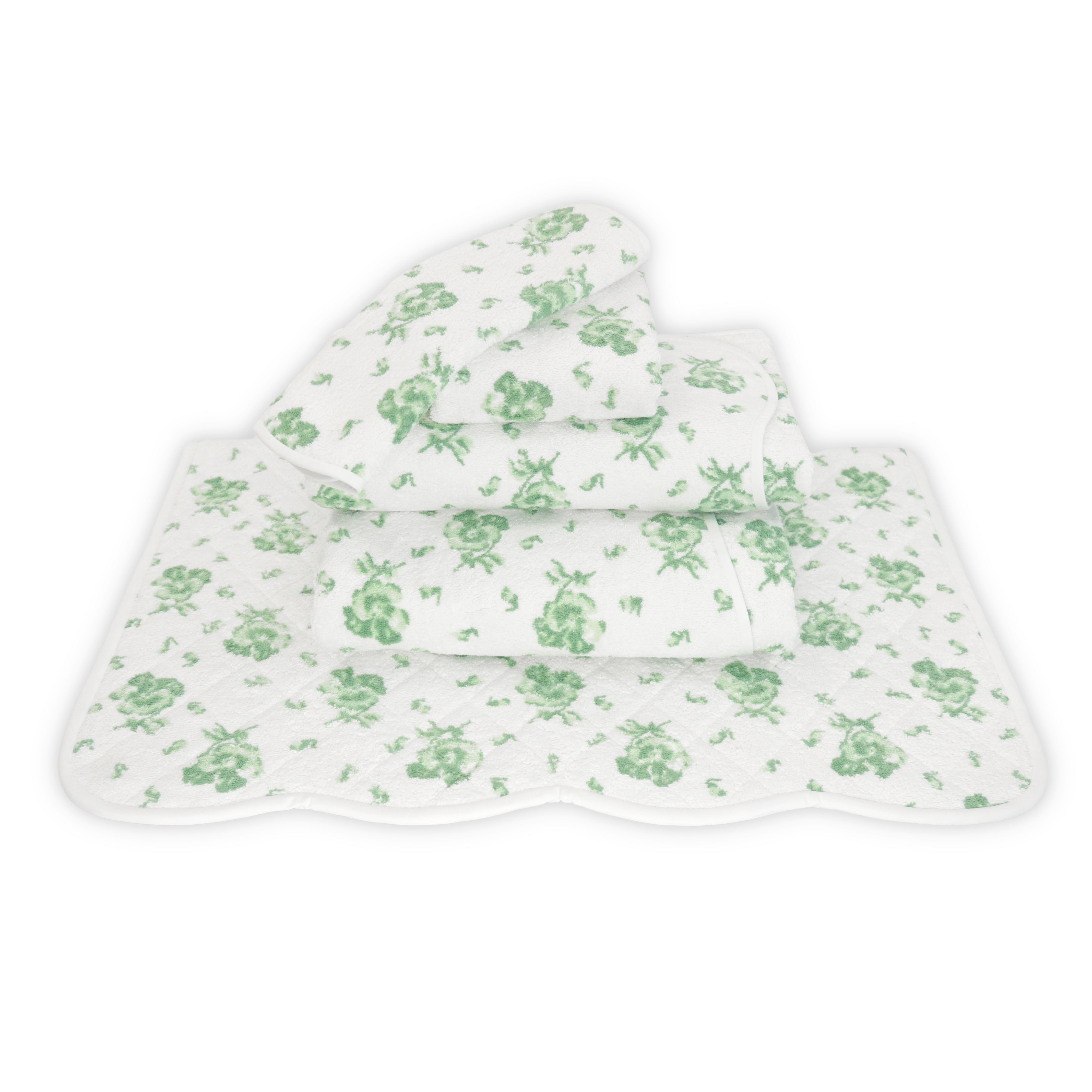 Pensées Soft Green Towels