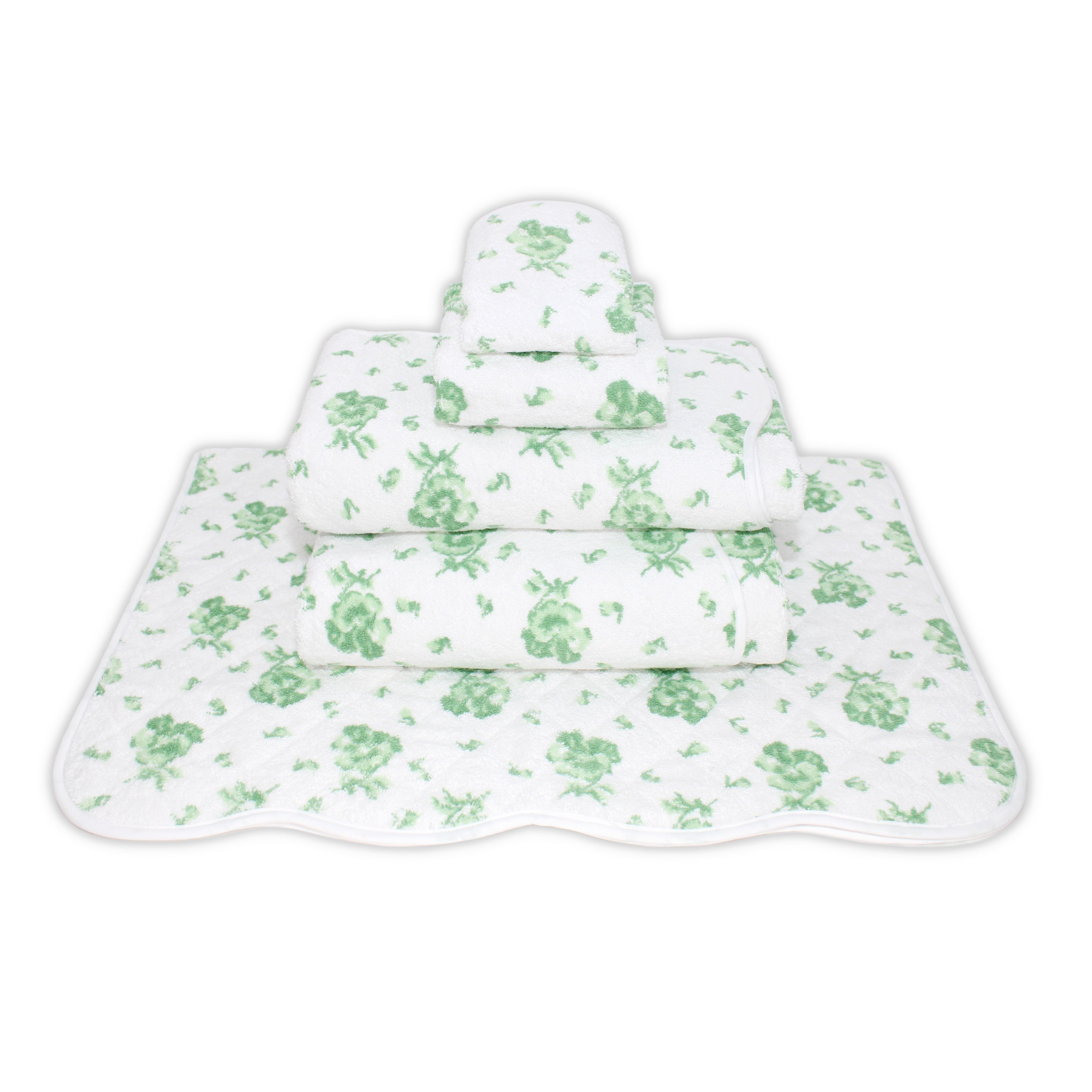 Pensées Soft Green Towels