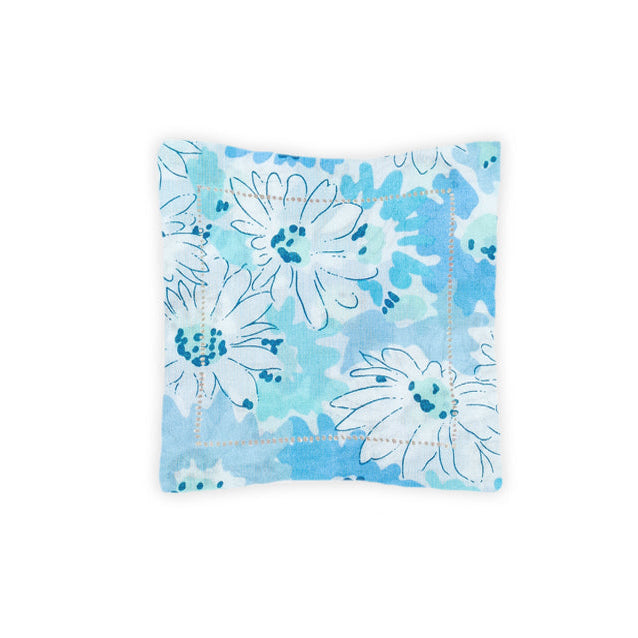 Petite Marguerites Blue Emb. Square Sachet