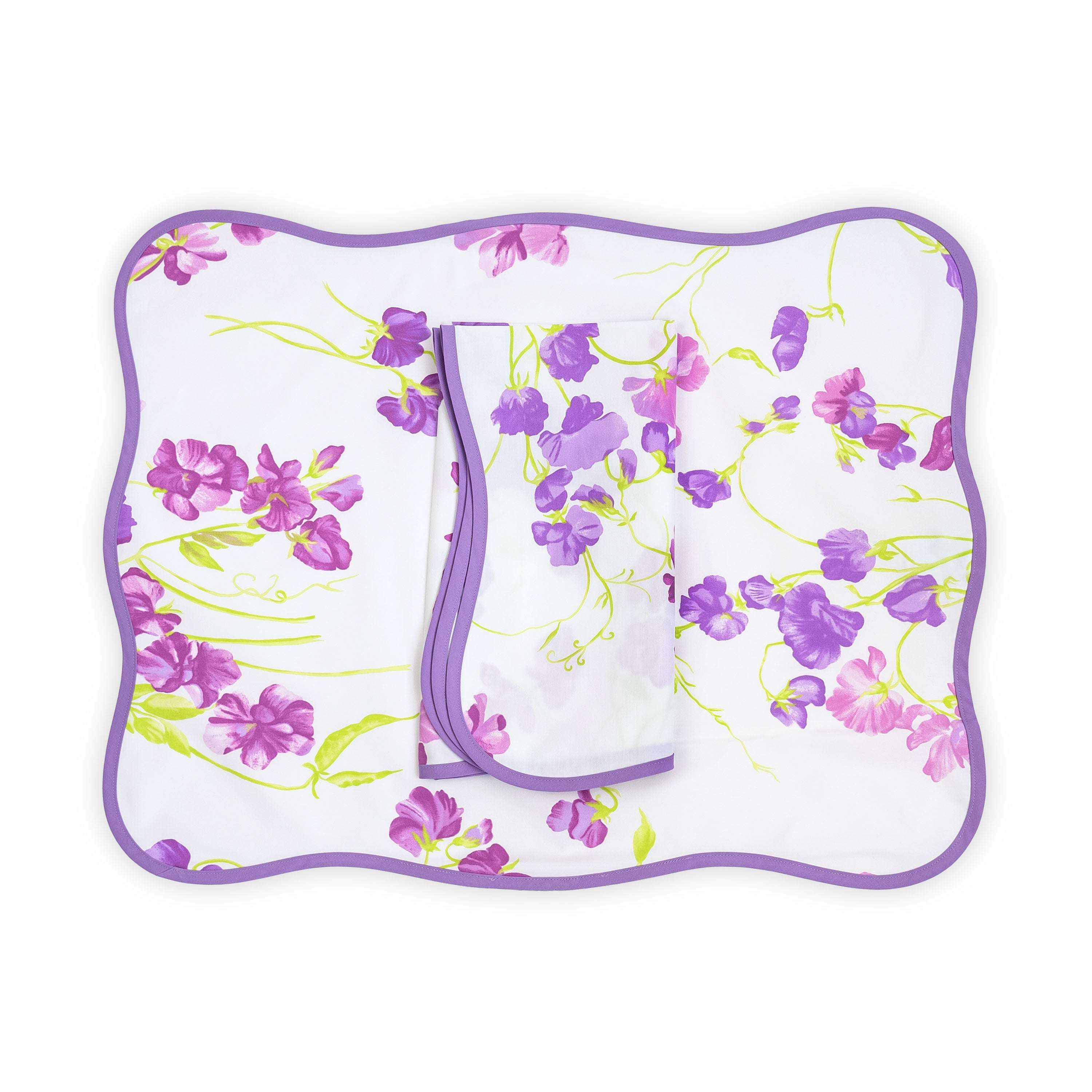 Pois de Senteur 薰衣草印花餐垫/餐巾套装