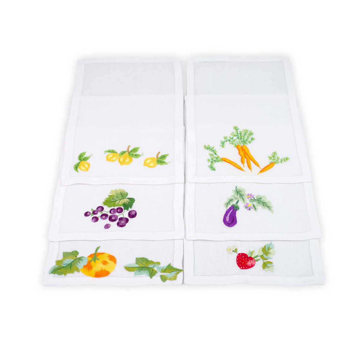 Potager de Bunny Emb. Cocktail Napkin Sets