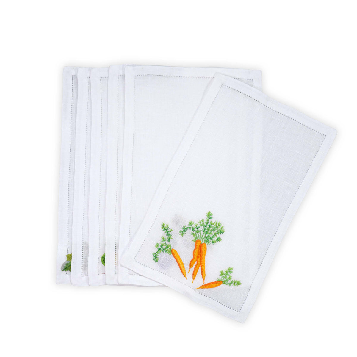Potager de Bunny Emb. Cocktail Napkin Sets