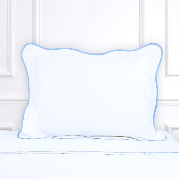 White / Wavy #508 Light Blue Bed Linens